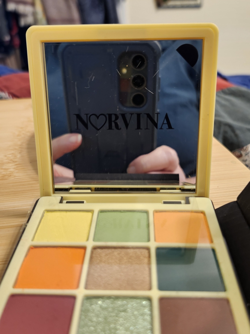 Norvina Eyeshadow Palette — Yellow, Green, Orange, Gold, Pink Tones Deadstock
